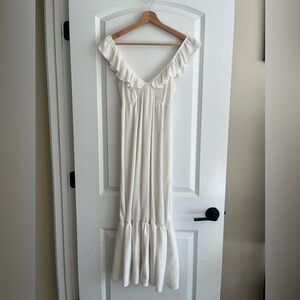 Caution in the wind white Dress sz S